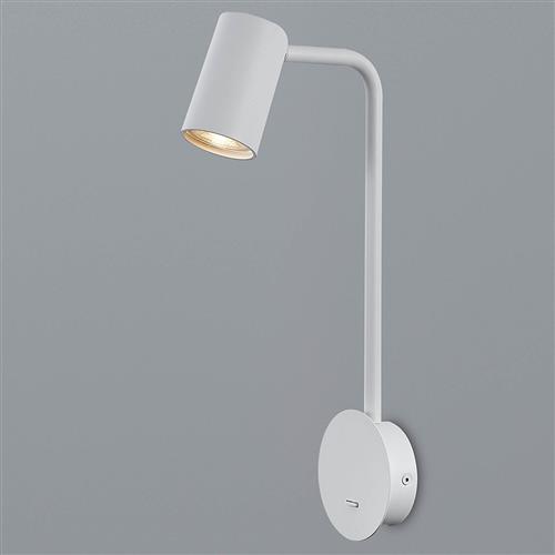 Sal Matt White Switched Wall Spotlight M7524