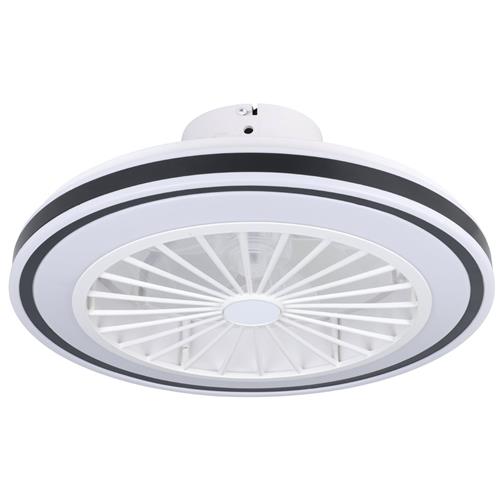Almeria Black And White LED Ceiling Fan Light 35182