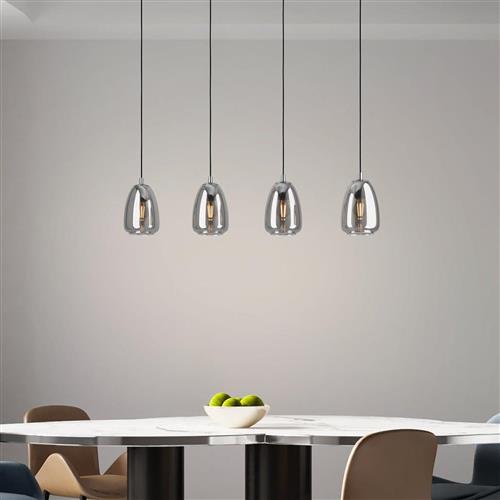 Alobrase Black And Chrome 4 Bar Pendant 98616