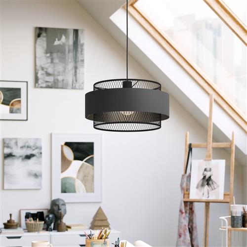 Bazely Black Pendant Light 43668