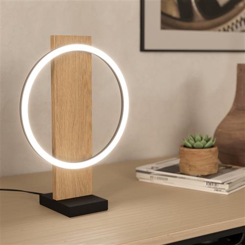 Boyal Wooden And Black LED Table Lamp 901718