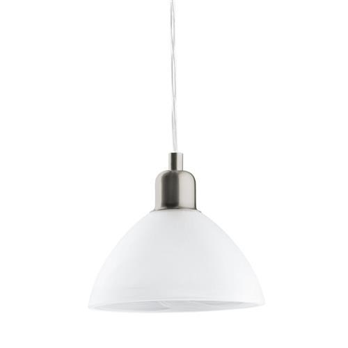 Brenda Satin Nickel And White Pendant 87054