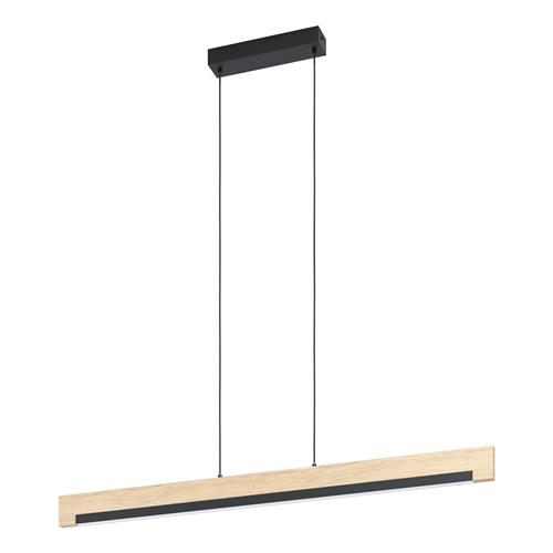 Camacho Black And Wooden LED Bar Pendant 901737