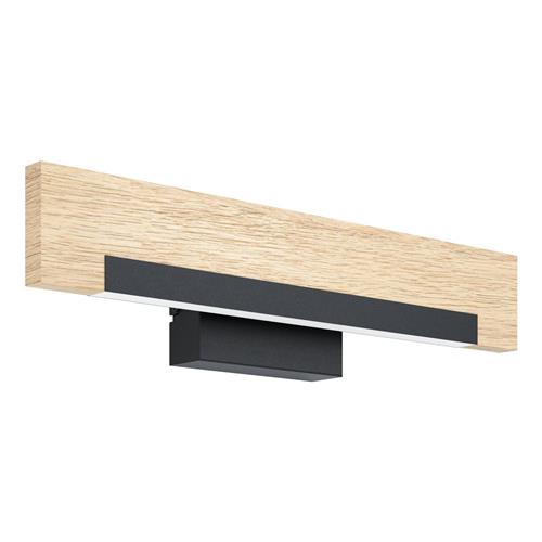 Camacho Black And Wooden LED Wall Light 901738