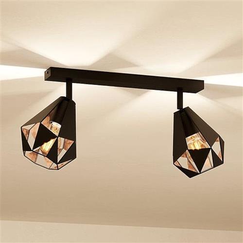 Carlton Black And Copper Double Adjustable Spotlight 43716