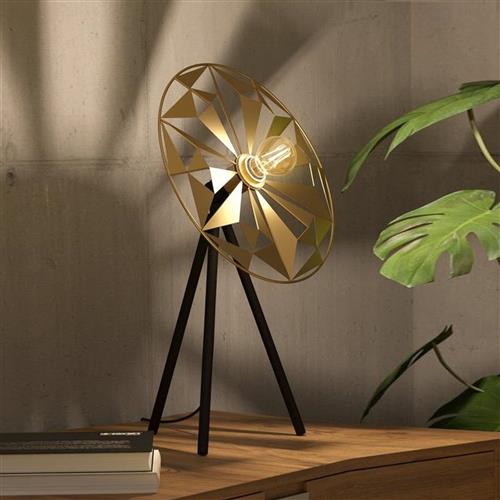 Castanuelo Black And Gold Coloured Table Lamp 43808