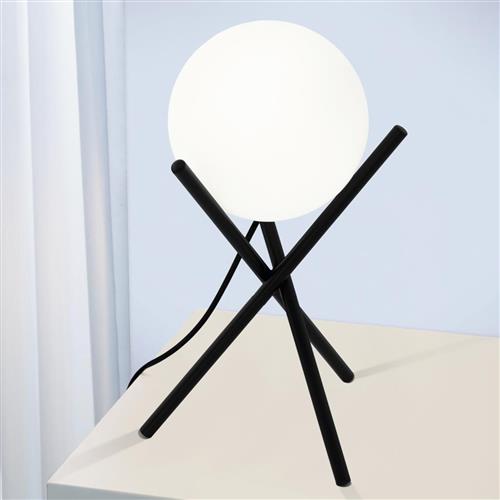 Castellato Black And White Glass Table Lamp 97333