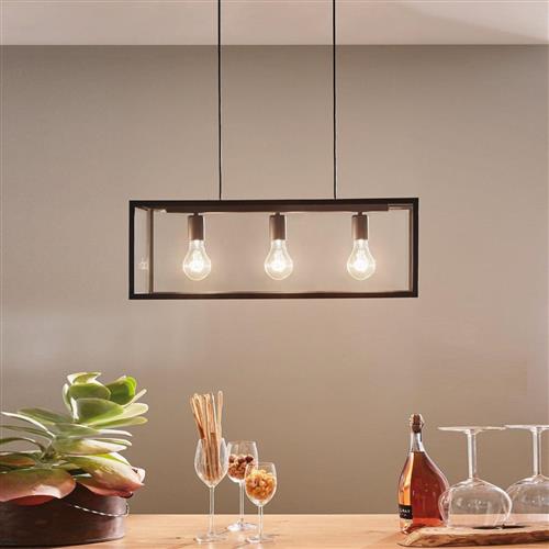 Charterhouse Black Pendant Island Three Light 49393