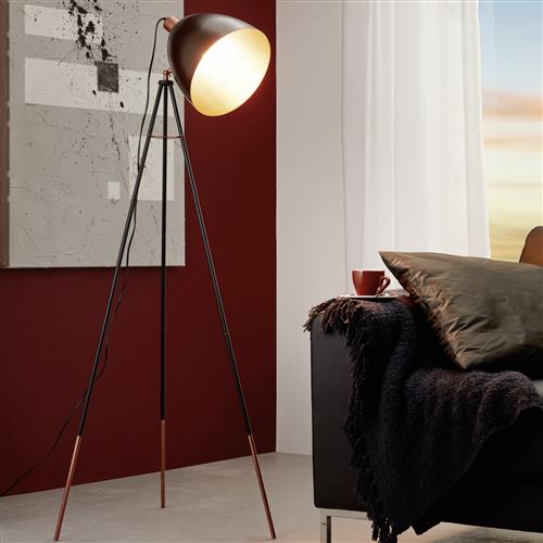 Chester Black/Copper Adjustable Floor Lamp 49386