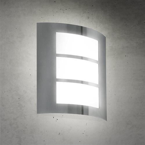 City IP44 Curved Wall Light Zinc Plated Steel 88139