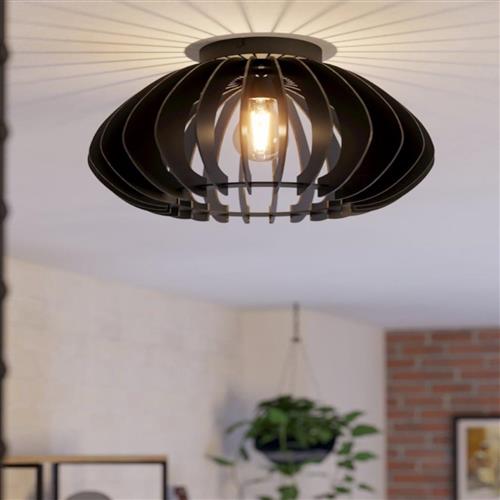 Cossano Black Large Flush Ceiling Fitting 901001