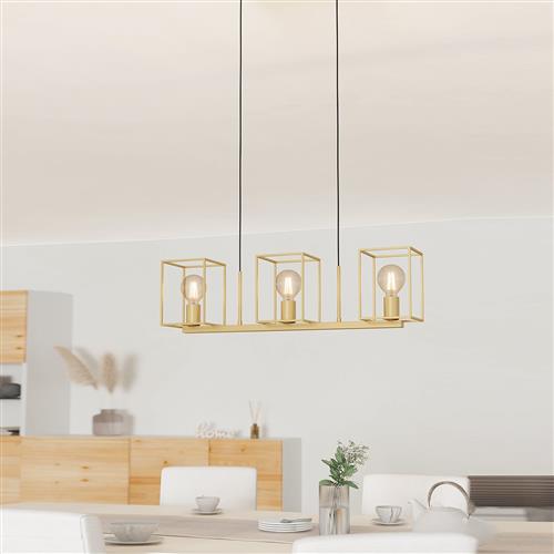 Cumiole Gold Coloured Three Bar Pendant 900399