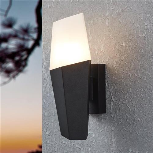 Farindola IP44 Black Steel Outdoor Wall Light 900682