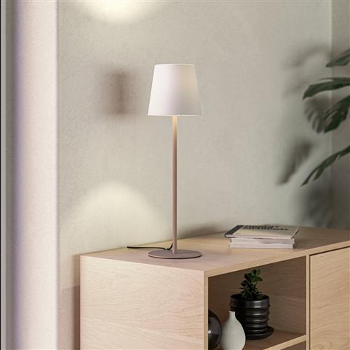 Fiorana Sandy And White Table Lamp 901128