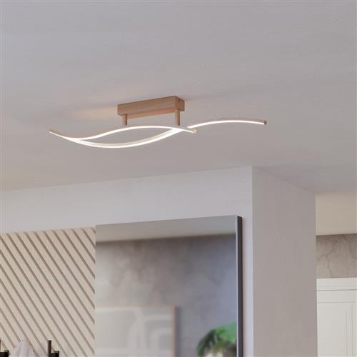 Grisolia Brown LED Semi-Flush Ceiling Fitting 901211