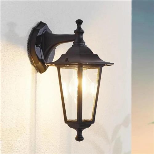 Laterna 4 Black Downwards Outdoor Wall light 22467