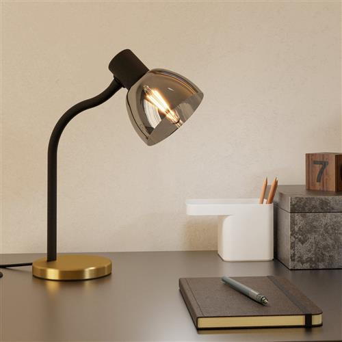 Macere Brushed Brass And Black Table Lamp 901062