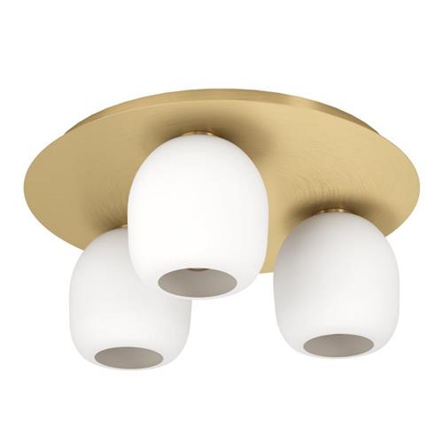 Manzanares Brushed Brass Triple Flush Ceiling Light 900304