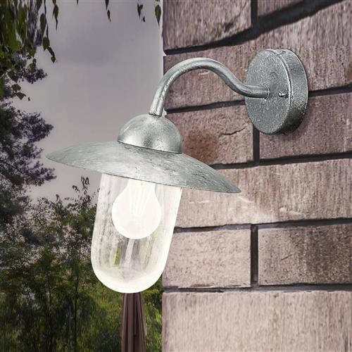 Milton Outdoor Galvanised Wall Light 88489