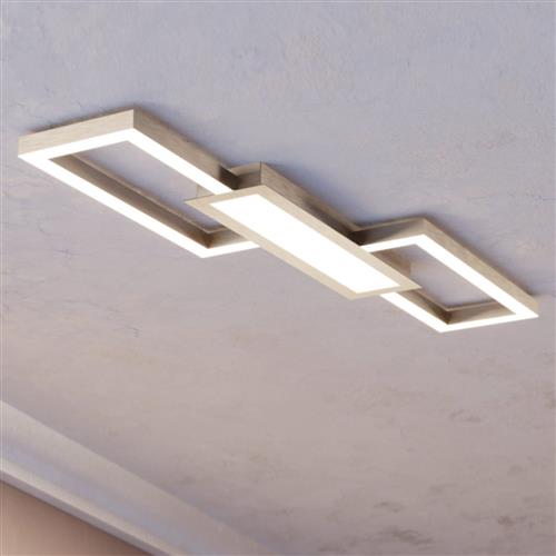 Monirote LED Triple Satin Nickel And White Opal Flush Fitting 99791