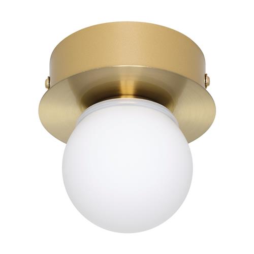 Mosiano Brushed Brass And Gold LED IP44 Bathroom Ceiling Light 900658