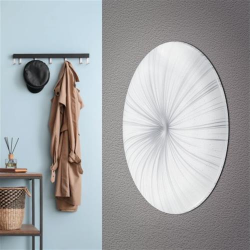 Nieves Small LED Round White And Silver Ceiling or Wall Light 99699