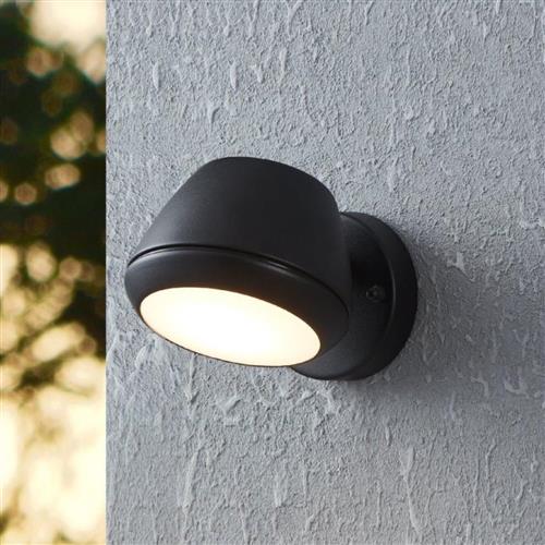 Nivarolo LED IP44 Black Outdoor Wall Light 900675