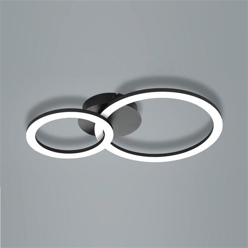 Parrapos-Z Black And White LED Two Loop Ceiling Light 900322