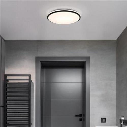 Pinetto Black And White LED IP44 Rated Wall or Ceiling Light 900366