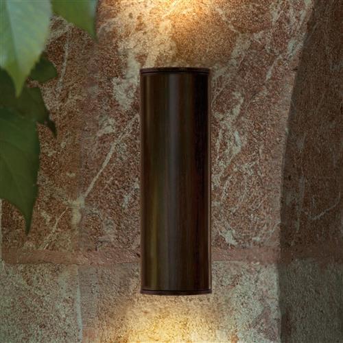 Riga LED Outdoor Antique Brown Wall Light 94105