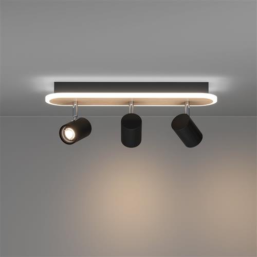 Rimbocchi Black And Brown LED Triple Spotlight 901633