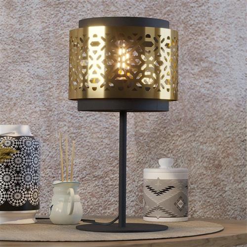 Sandbach Black And Brass Table Lamp 43982