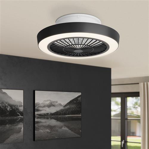 Sazan LED Black And White Dimmable Ceiling Fan Light 35096