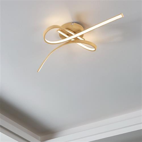 Selvina 2 LED Light Brown Flush Ceiling Fitting 901103