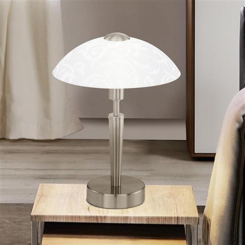 Solo Satin Nickel Touch Table Lamp 91238