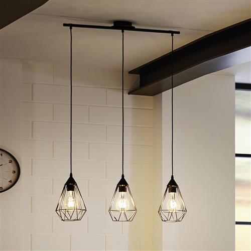 Tarbes Bar Black 3 Bar Pendant 94189