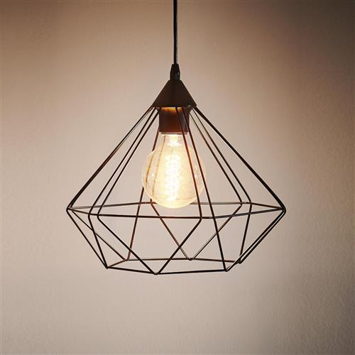 Tarbes Black Large Single Wire Pendant Light 94188