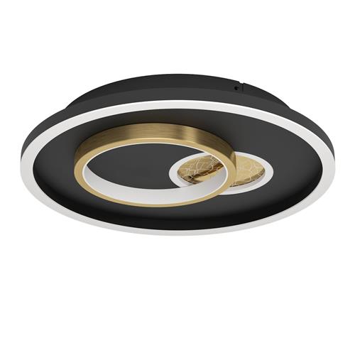 Tiriolo Black And Gold LED Rounded Wall Or Ceiling Light 901244