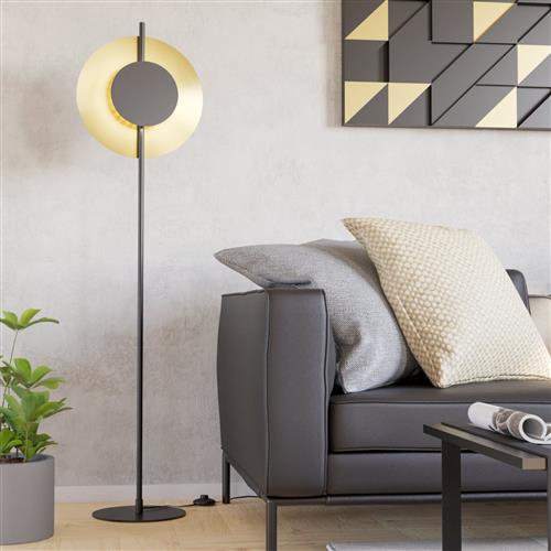 Tonica Brushed Brass And Black LED Floor Lamp 900991