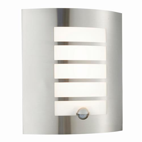 Bianco LED IP44 Stainless Steel PIR Wall Light 75931