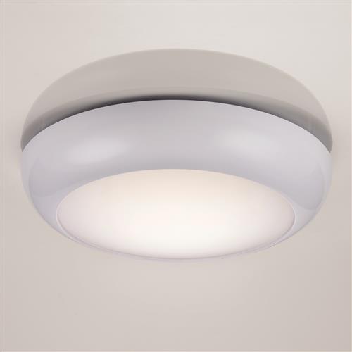 Forca 12 Watt Gloss White IP65 LED Bulkhead 77892