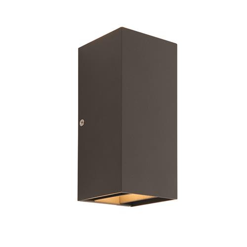 Glover IP44 Matt Black Rectangular CCT LED Outdoor Wall Light 79196