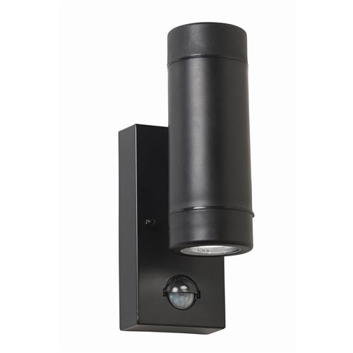 Icarus Black IP44 PIR Coastal Security Wall Light 81011