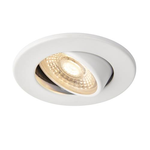 Shield Deco Matt White LED 500 CCT Tilting Recessed Fire Rated Downlight 108294