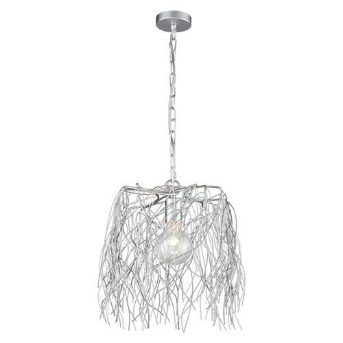 Aspen Large Silver Twig Effect Pendant Ceiling Fitting FL2395-1