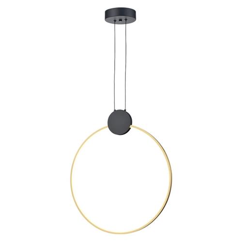 Eclipse Matt Black And Gold LED Large Pendant PCH459