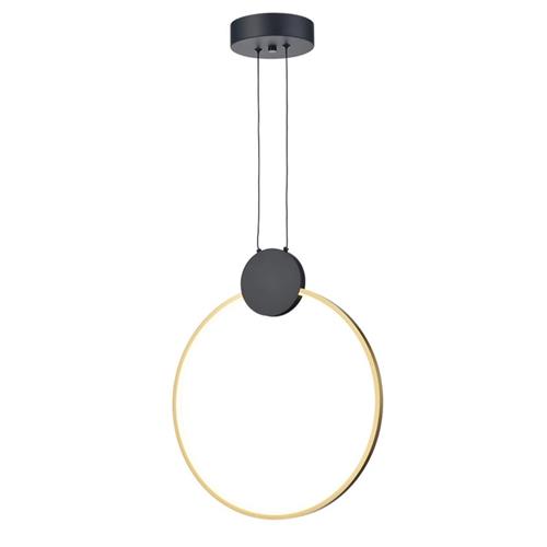 Eclipse Matt Black And Gold LED Small Pendant PCH458