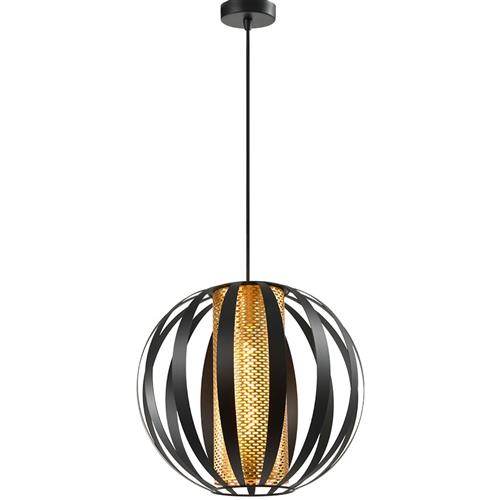 Flare Matt Black And Gold Large Pendant Or Flush Fitting PCH443