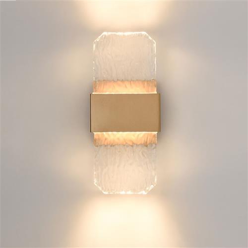 Frost Small Aged Brass IP54 LED Wall Light WB417