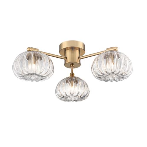 Harvest Aged Brass 3 Light Flush Fitting FL2473-3